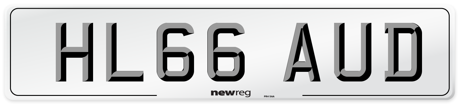HL66 AUD Number Plate from New Reg